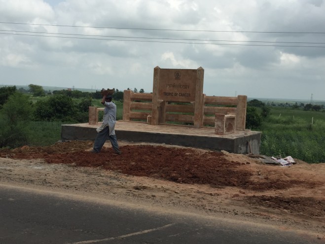 On the other side of the road, repair is still being done.